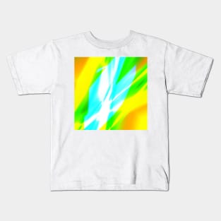 yellow pink green blue abstract texture Kids T-Shirt